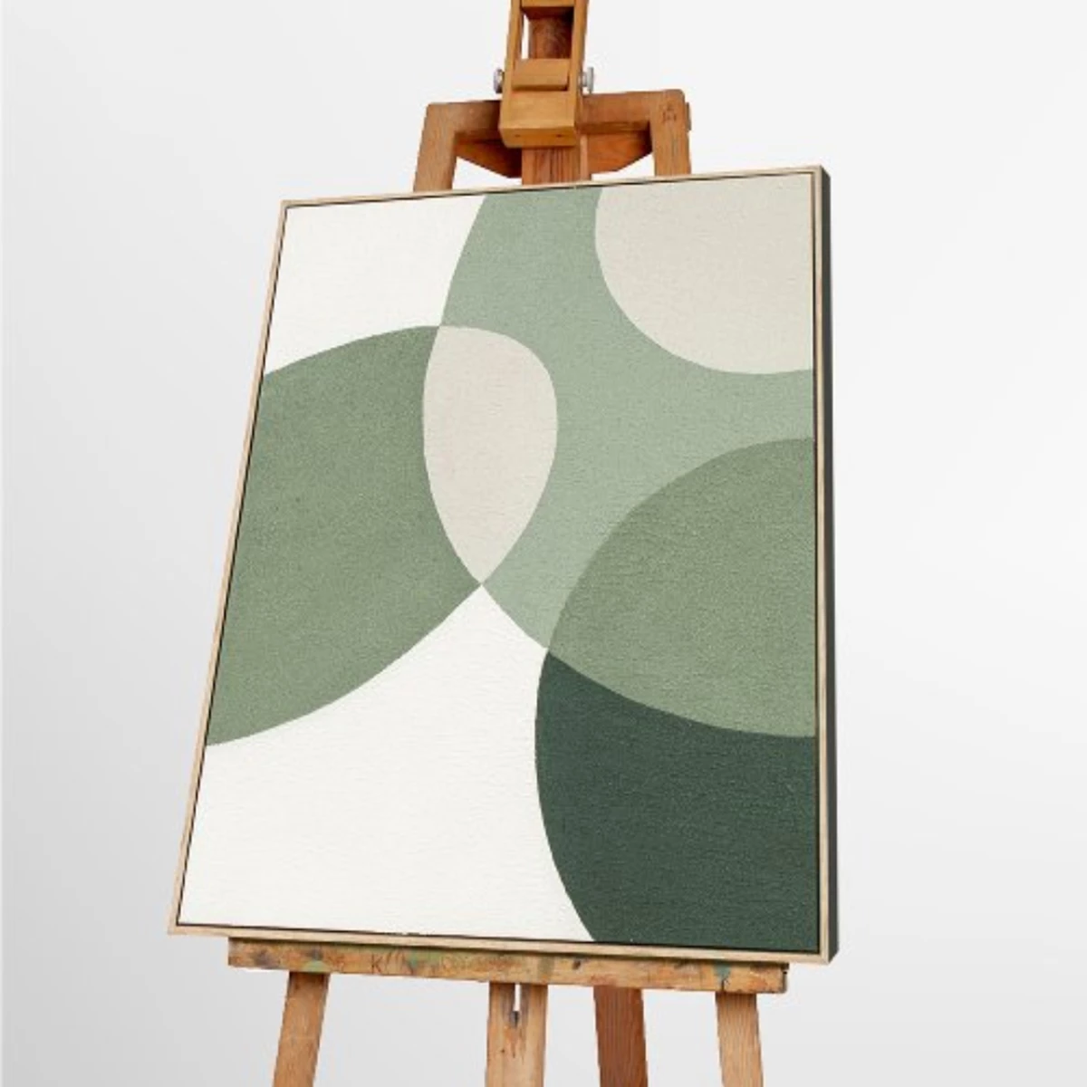 Green Dots Acrylic Painting - 80x100 cm image 1