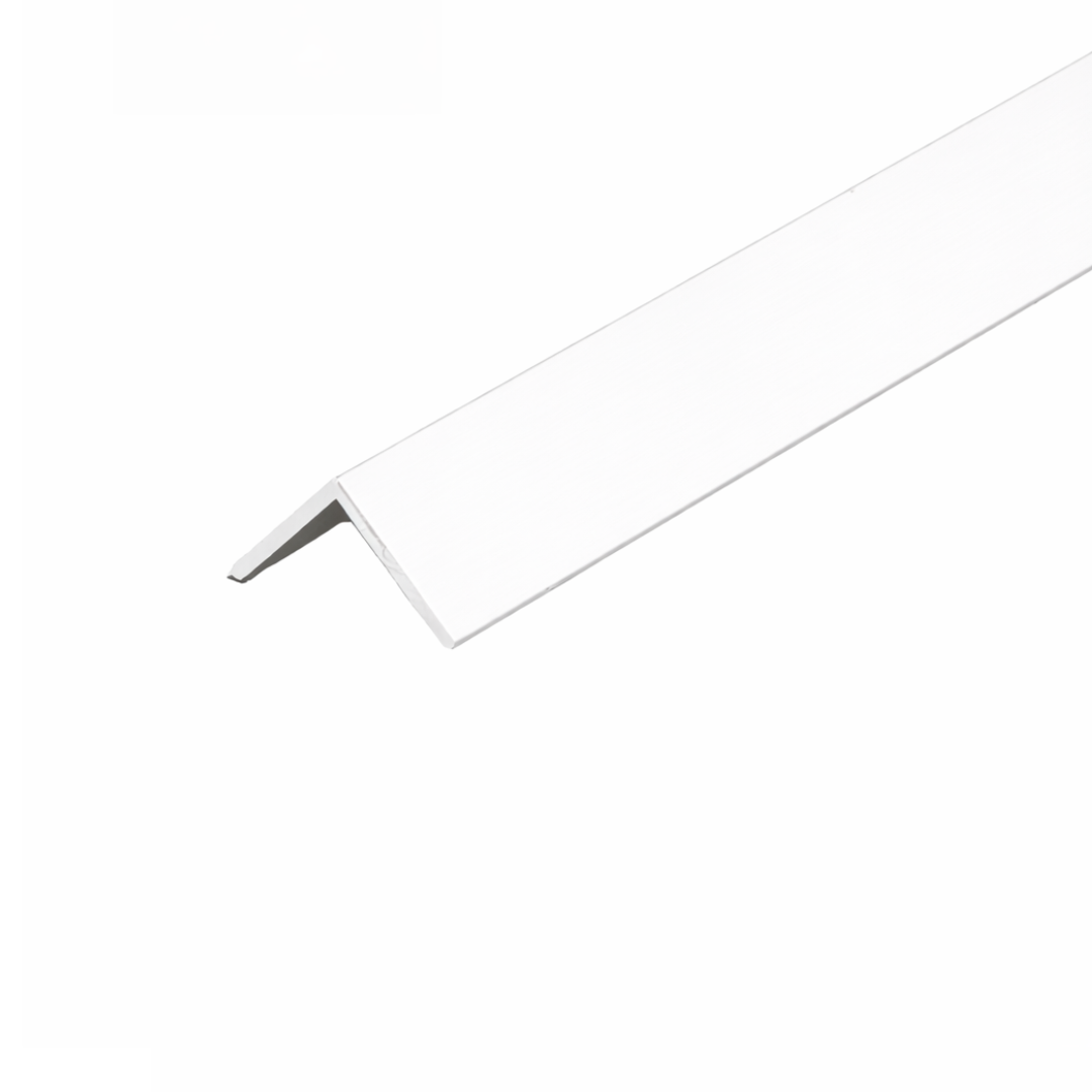Aluminium L-Shaped Panel Trim - White
