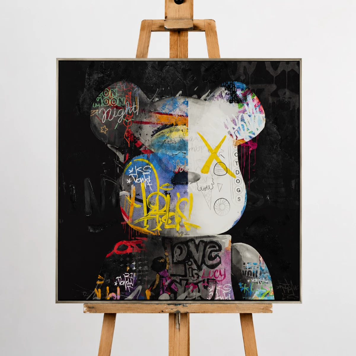 Comic Art "Teddy" Acryl Painting - 102x102 cm image 1