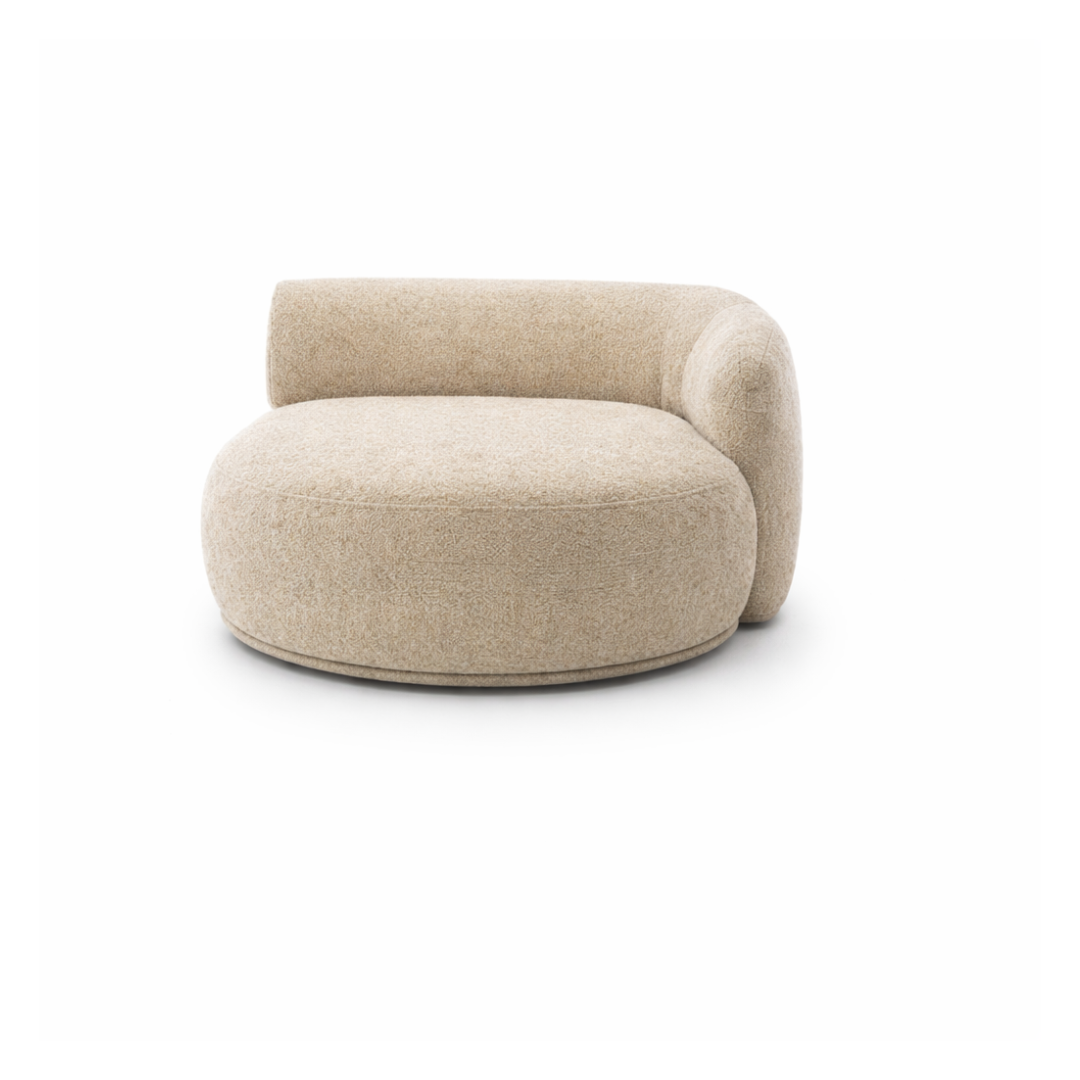Modular Corner Sofa Right – Warm Light Beige