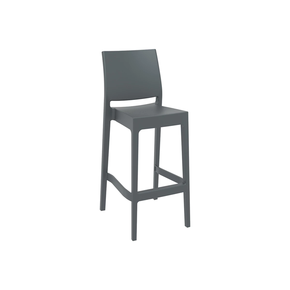 Dark Grey Modern Bar Stool 75 cm image 1