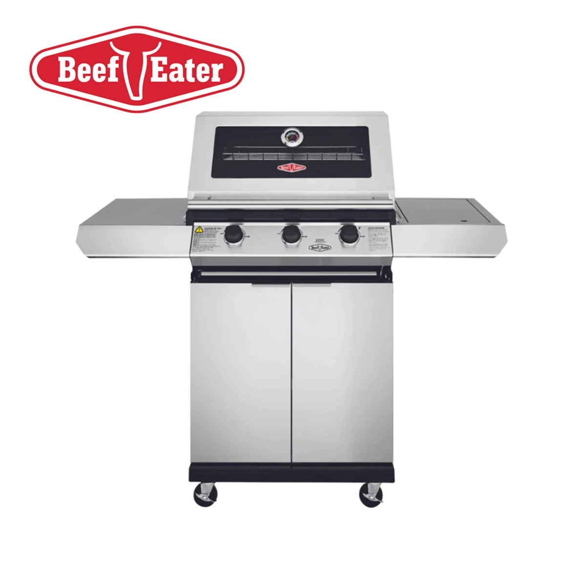 3 Burner BBQ With Trolley image 1