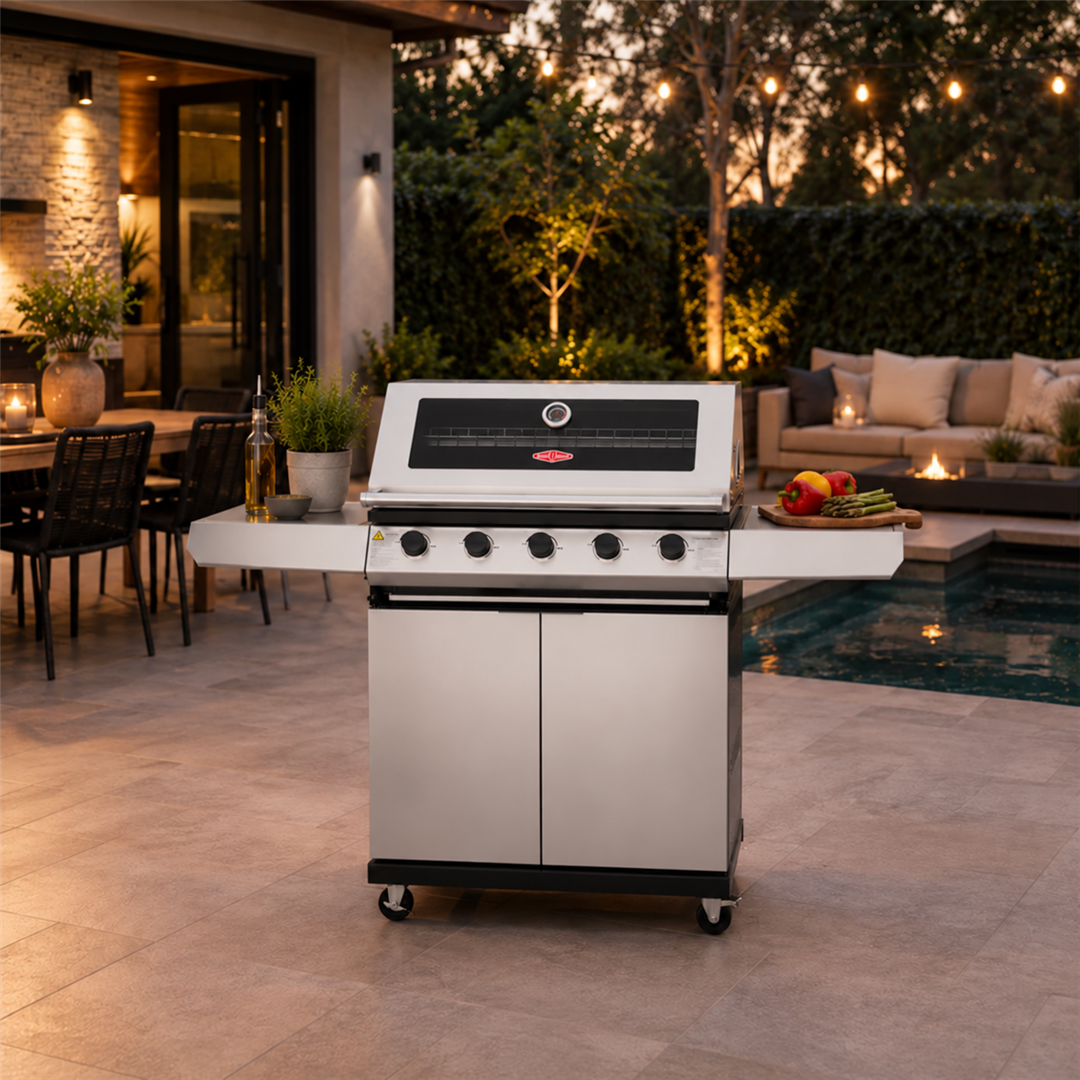 5 Burner BBQ with Trolley