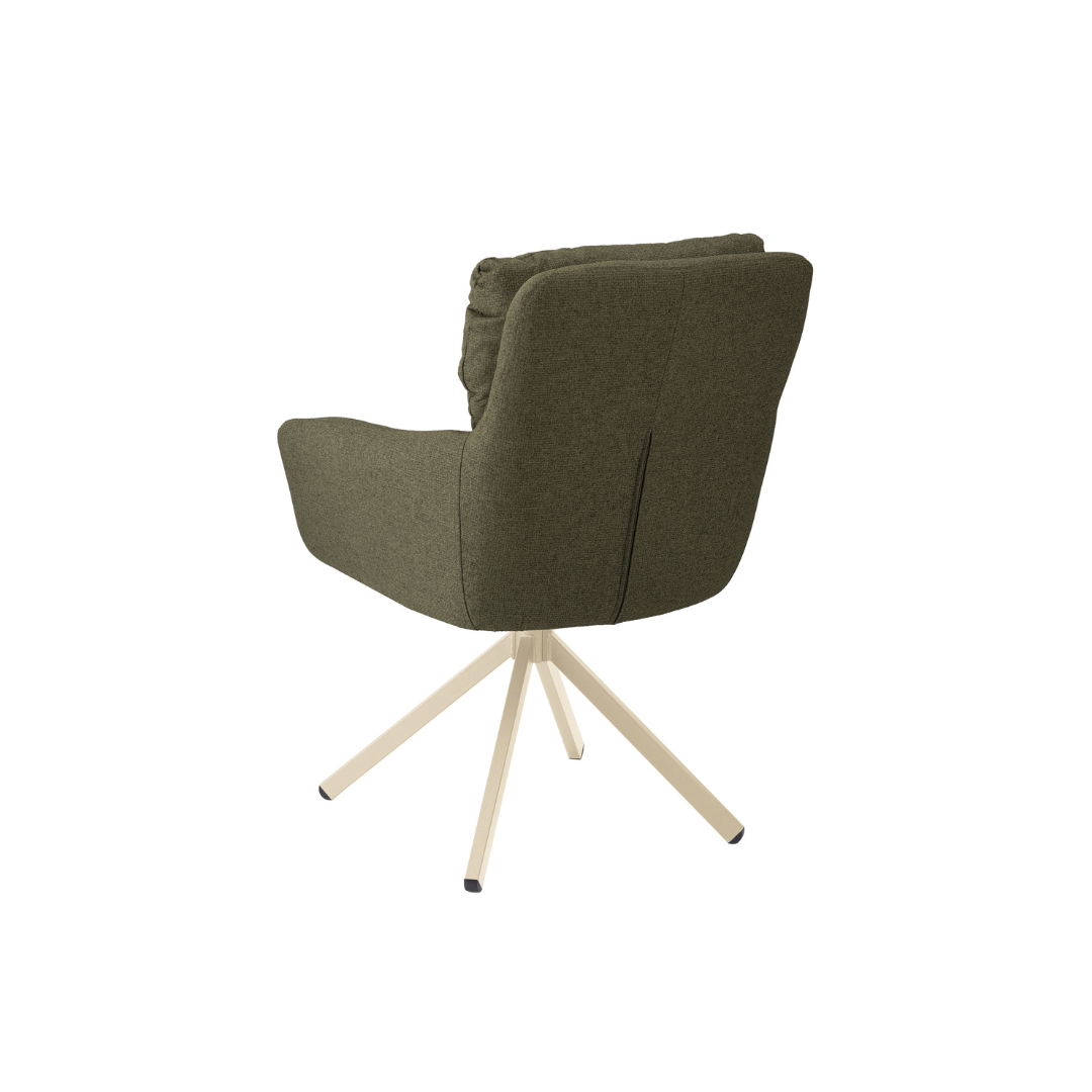 Chair –Green & Swivel Rectangle Cream