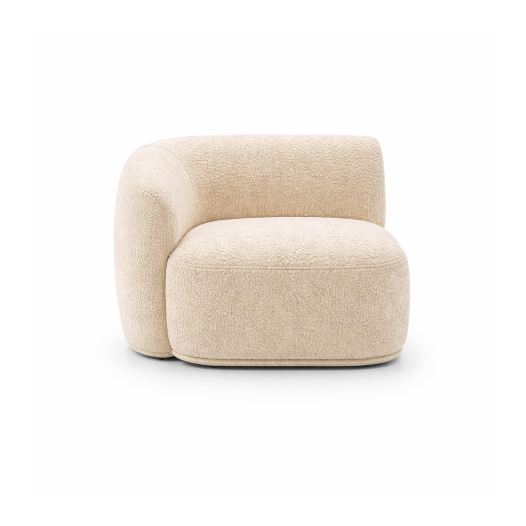 Modular Left Corner – Warm Light Beige