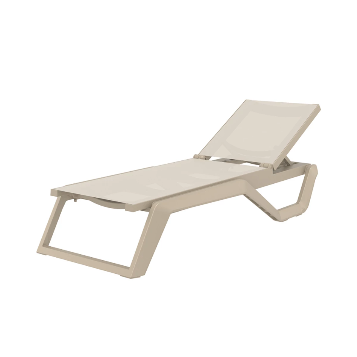 Sun lounger - Taupe image 1