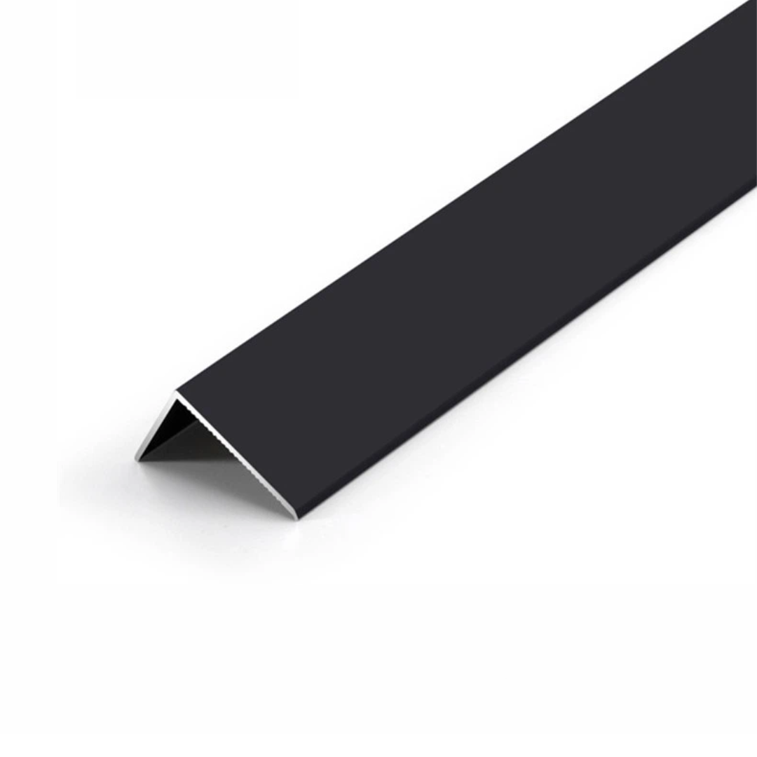 Aluminium L-Shaped Panel Trim - Black
