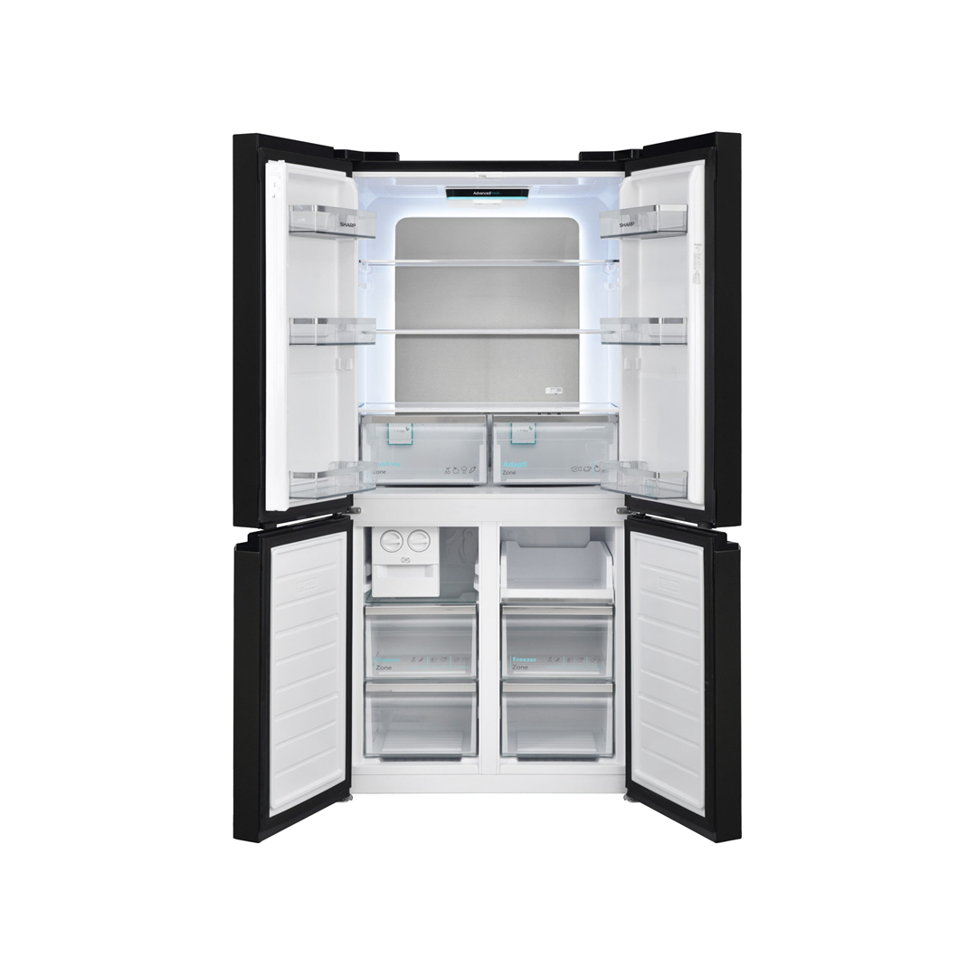 Fridge-Freezer- Black 488L Sharp French Style