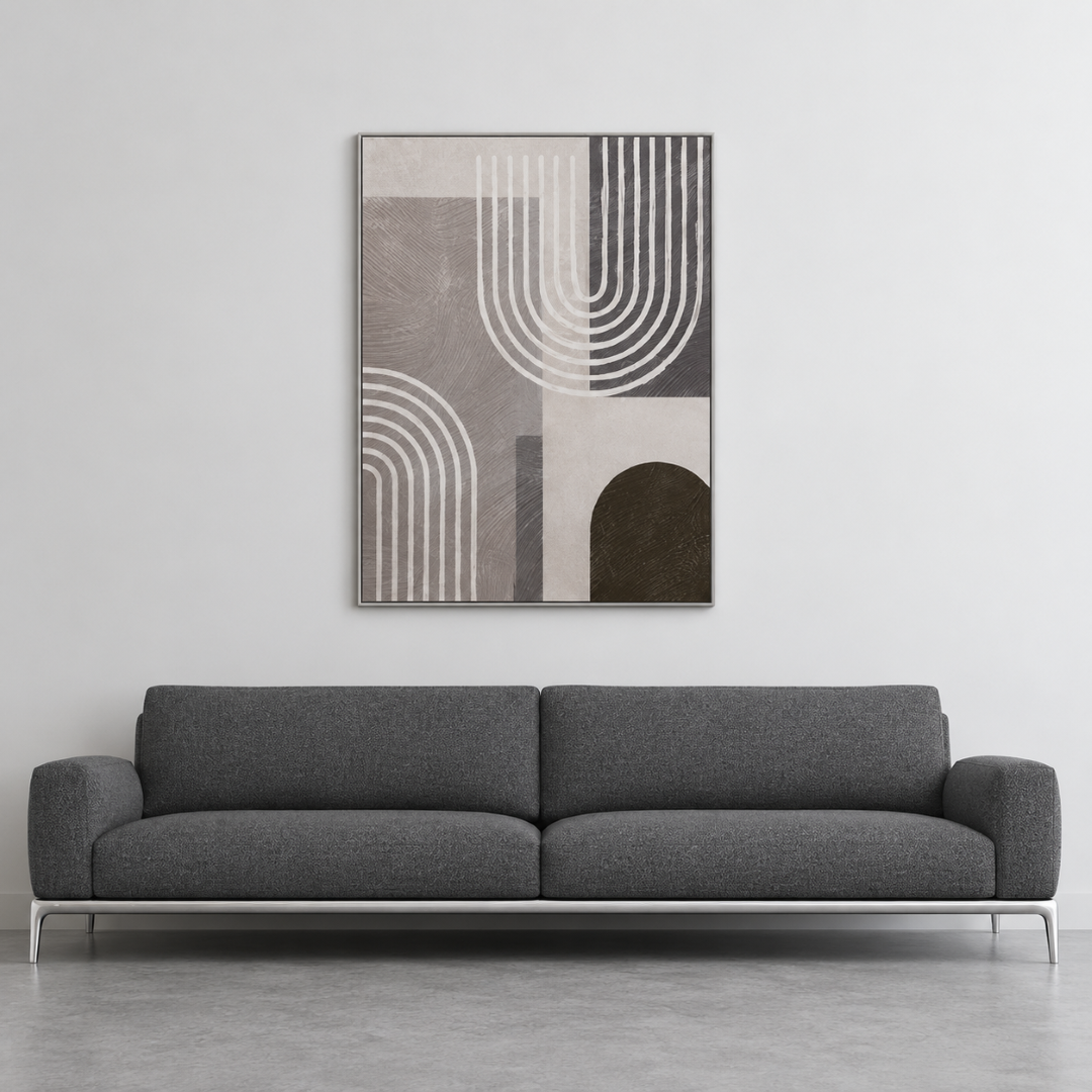 Grey Arches 2 Acrylic Painting - 90x120 cm