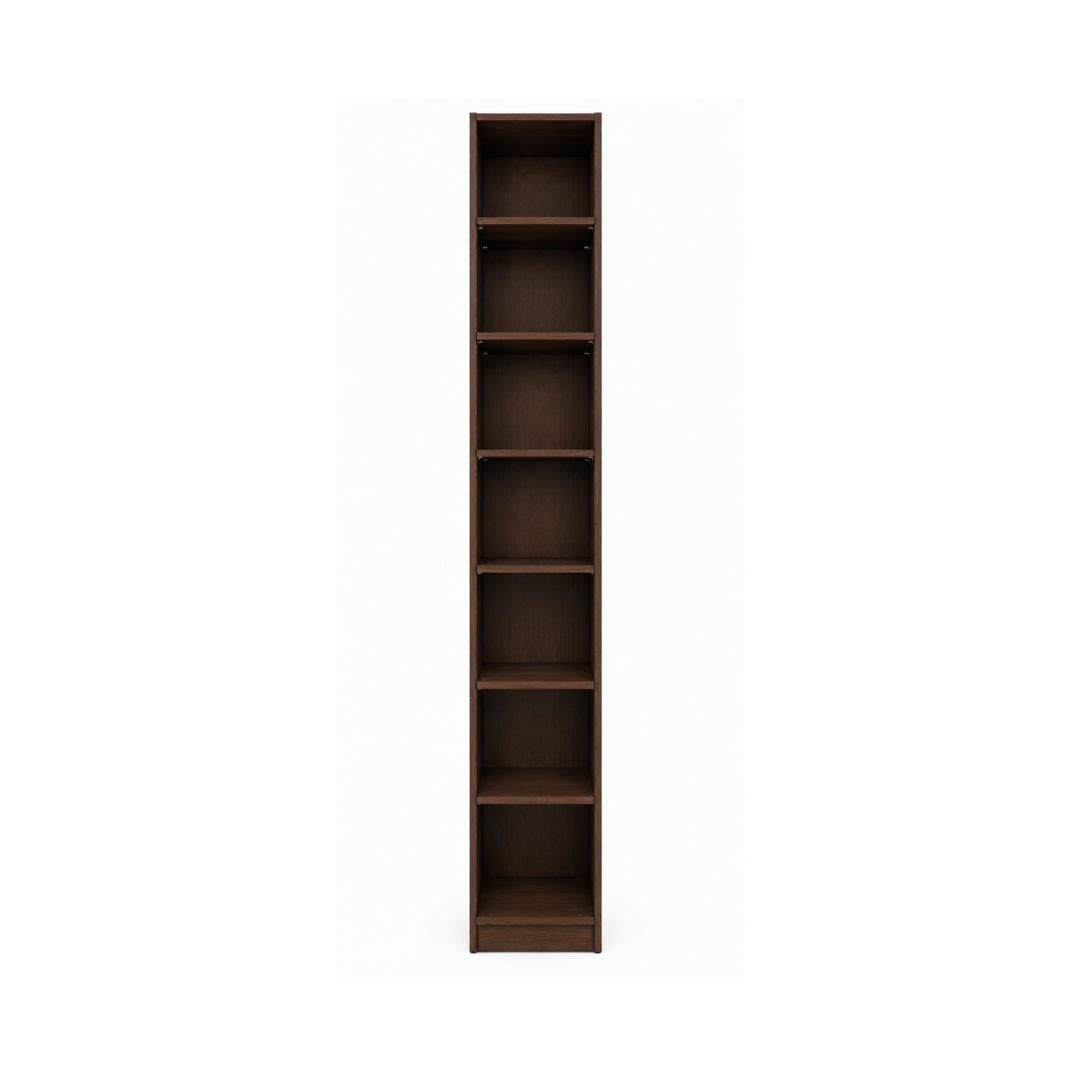 Wardrobe With 5 Shelves 50x240cm – Dark Walnut