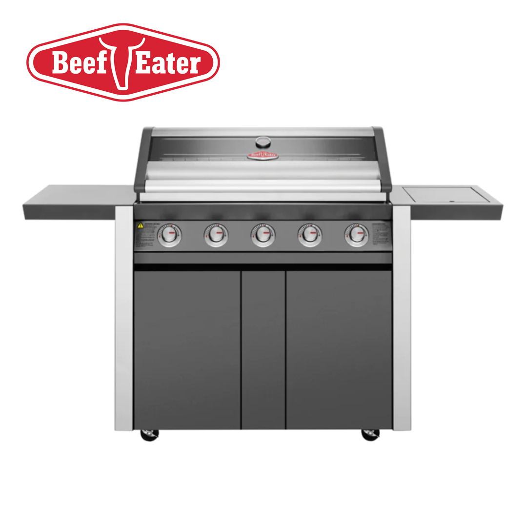 1600 Series Dark 5 Burner BBQ with Trolley