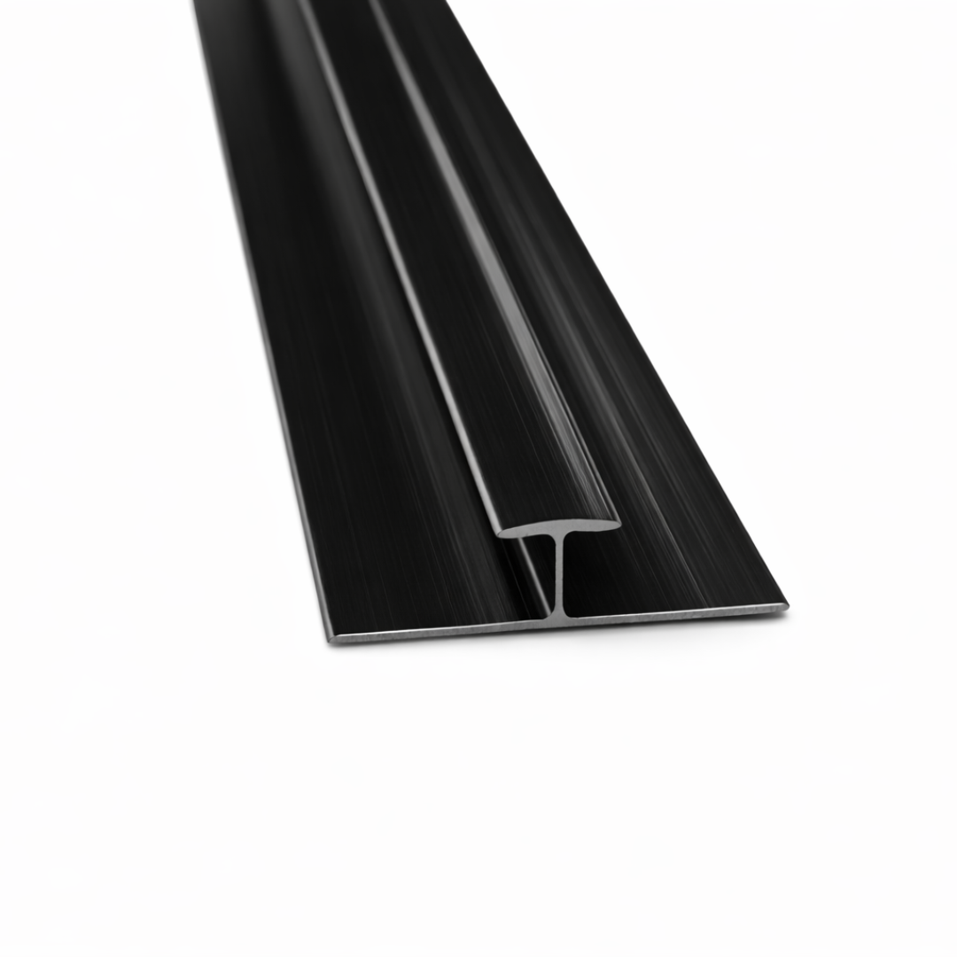 Aluminium T-Shaped Panel Trim - Black