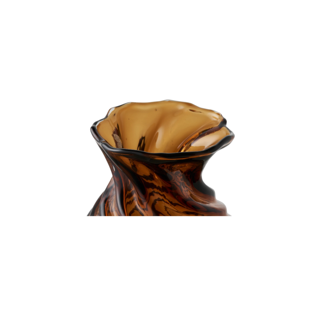 Glass Vase – Smoked Brown Mouthblown