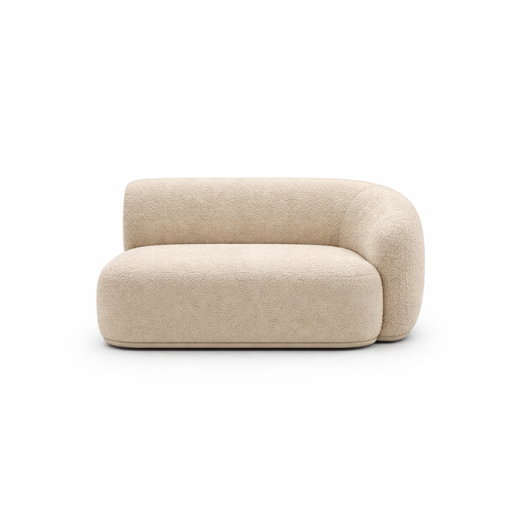 Modular Corner Sofa Right – Warm Light Beige