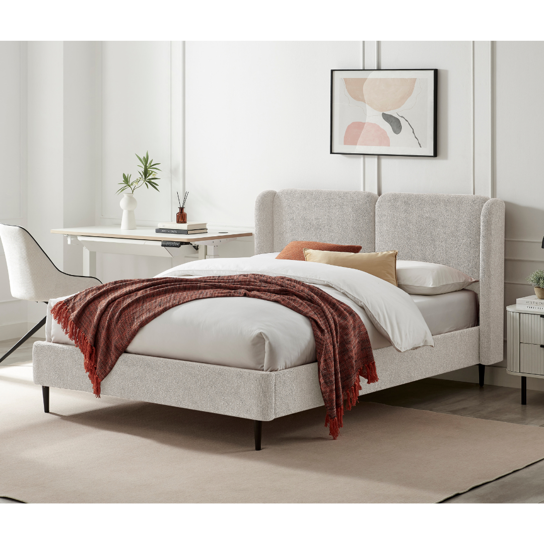 Upholstery Bed 160x200cm - Beige