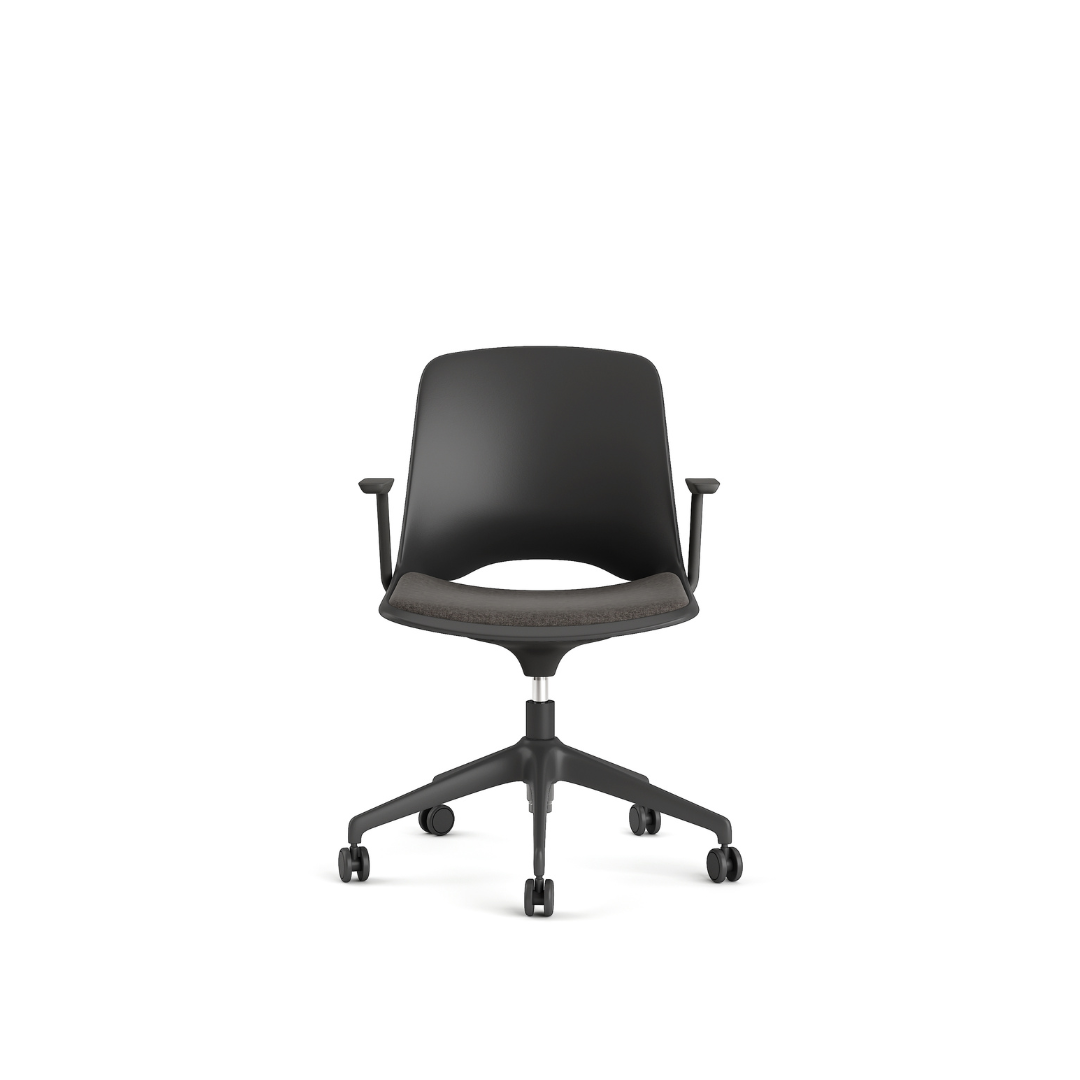Black Seat and Back Chair