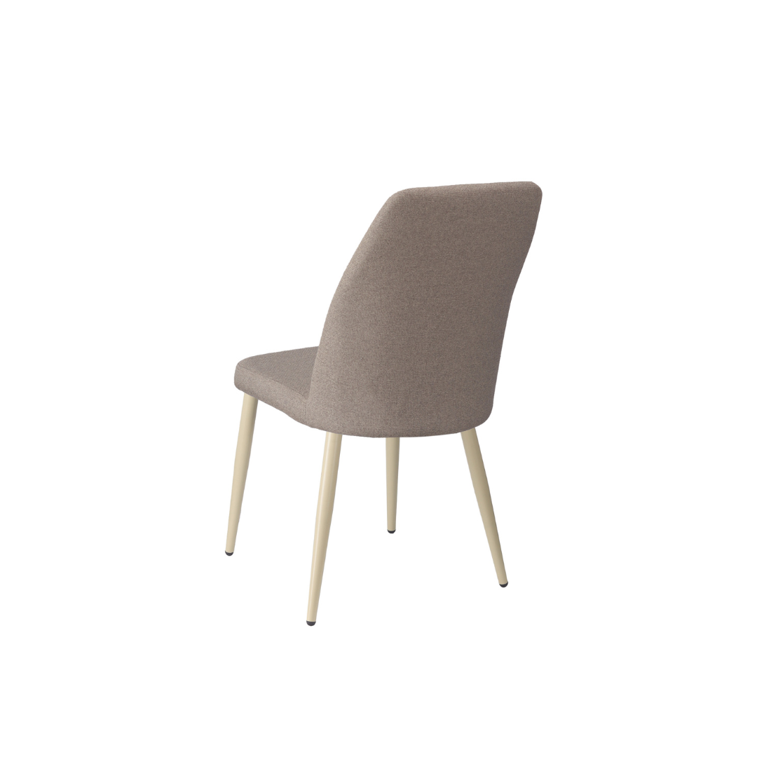 Chair – Grey With Conic Cream Legs