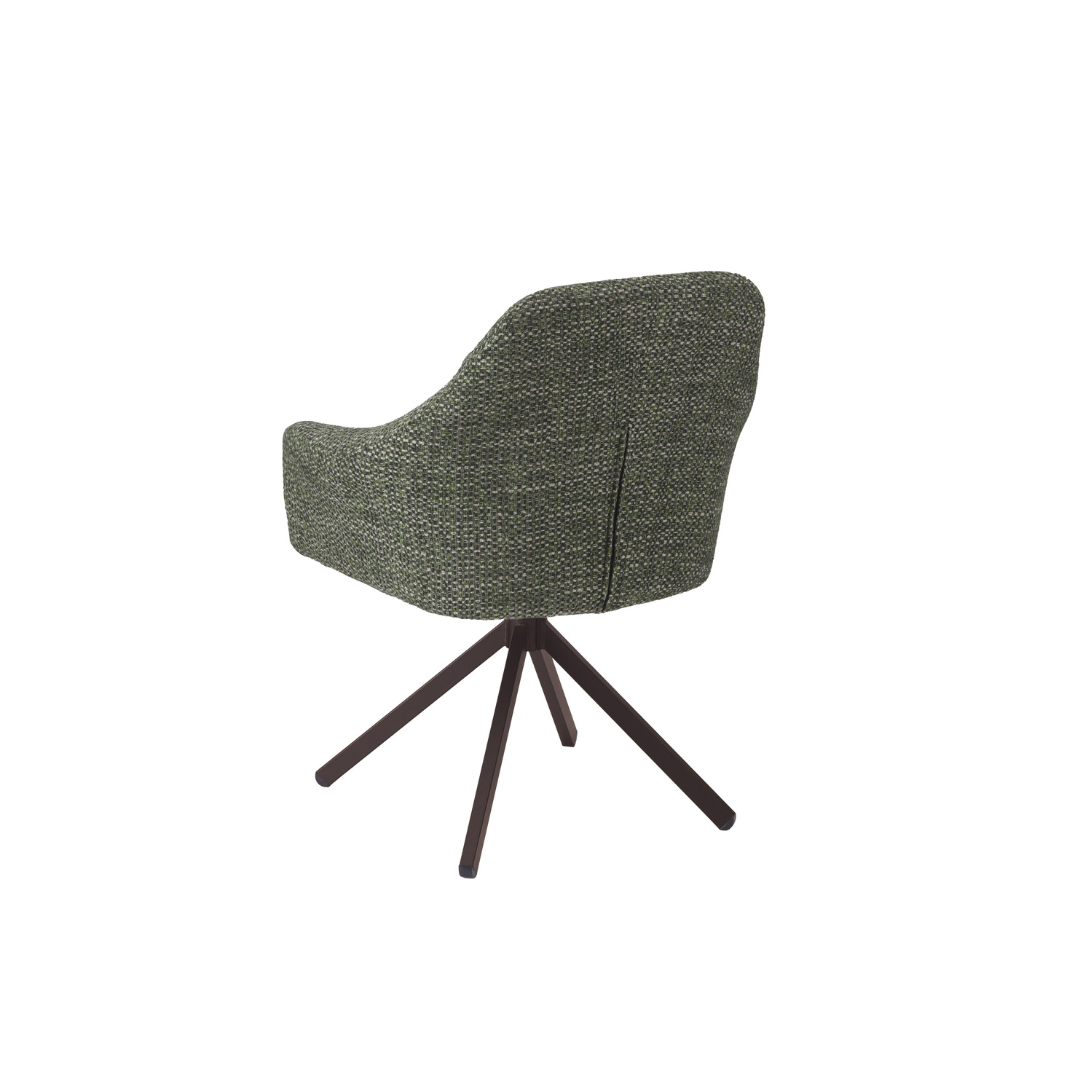 Chair – Green & Swivel Rectangle -Bronze