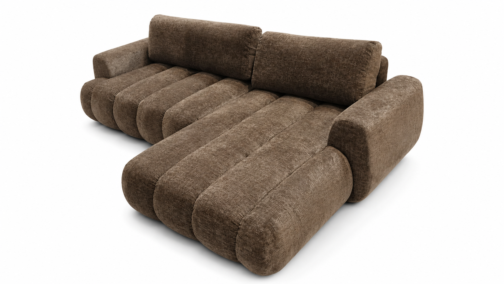 Corner Sofa Right with Sleeper & Storage – light taupe