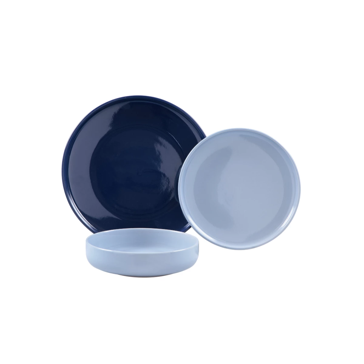 18 Piece Set Blue Solid image 1