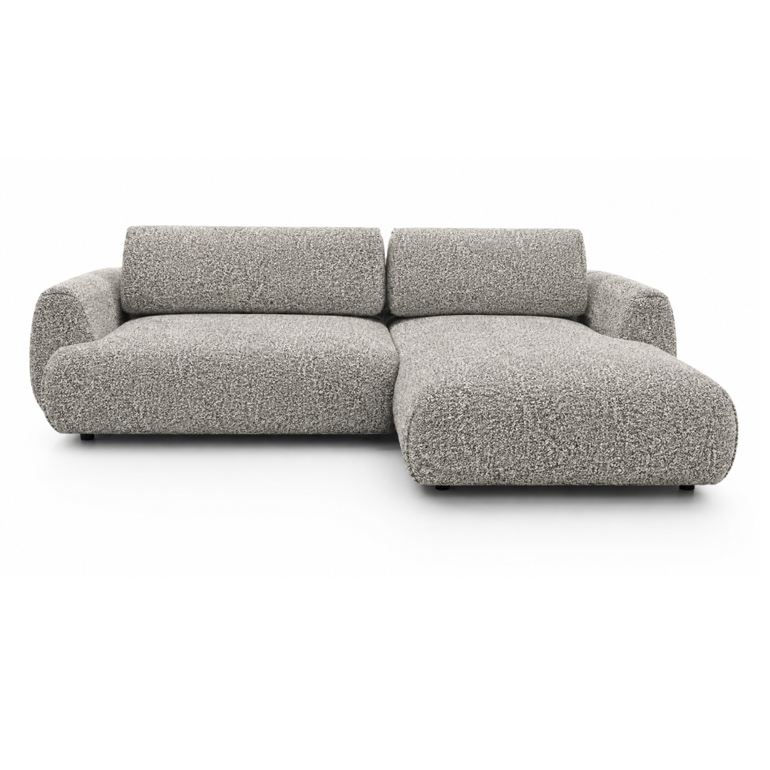 Corner Sofa Right with Sleeper – Light Grey