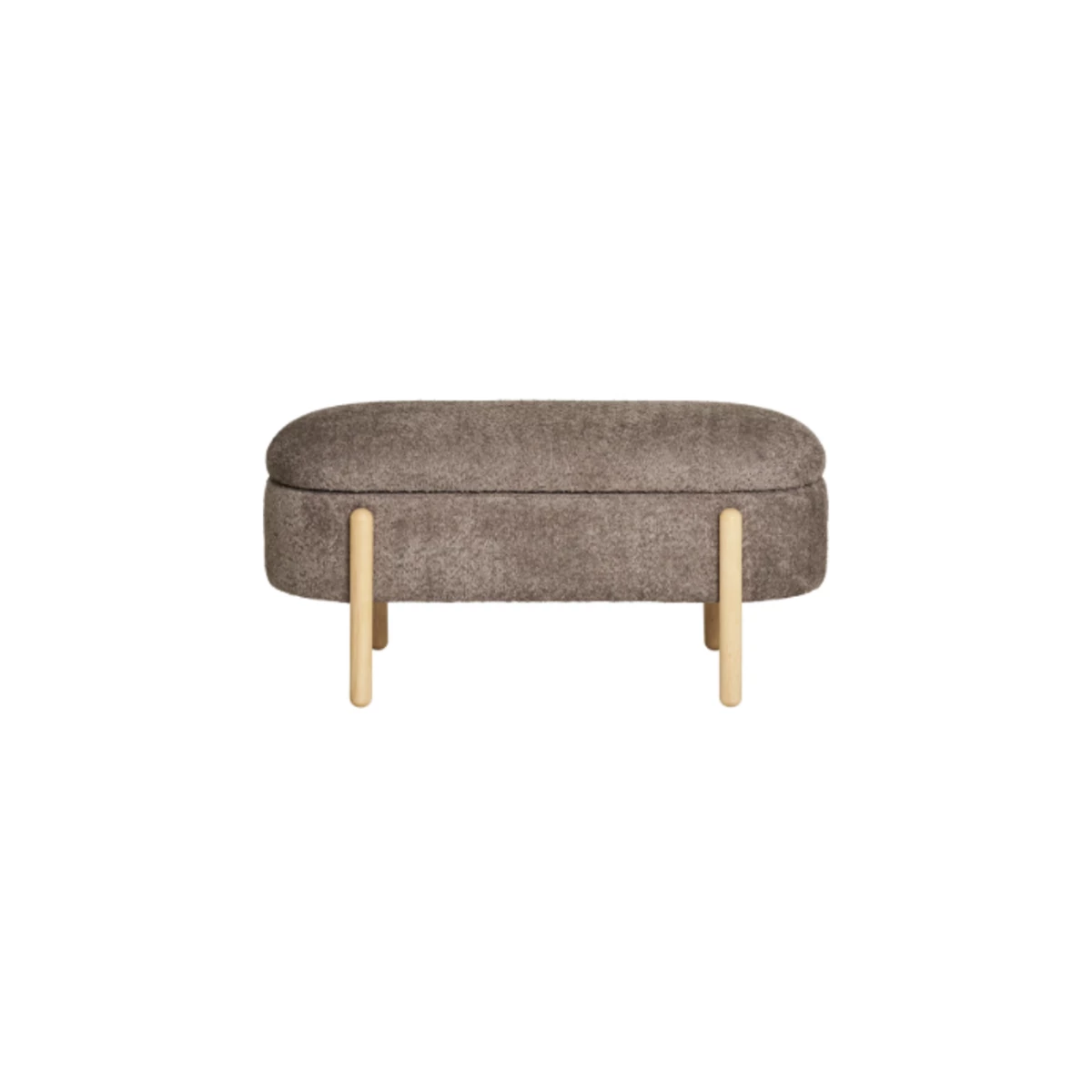 Storage Bench Branca – Brown & Natural image 1