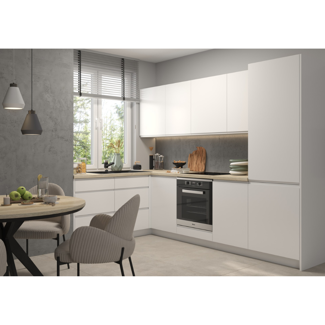 Kitchen Set - White and Sonoma Oak White Matt Corner
