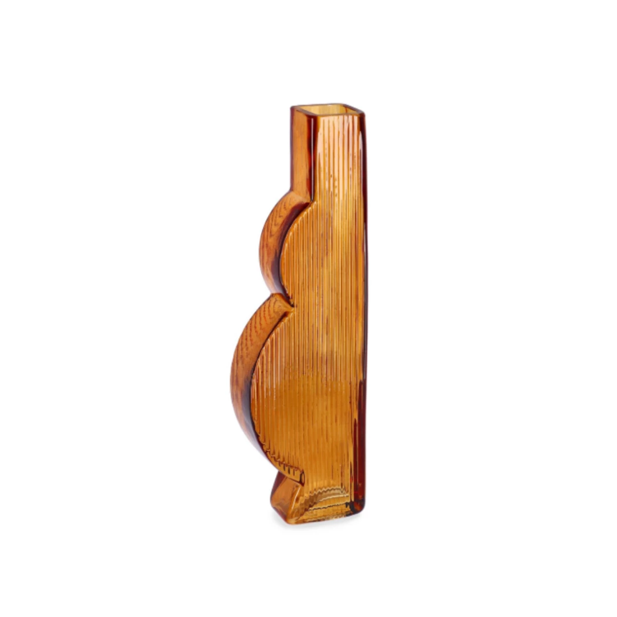 Glass Slim Vase W10.5 x D5 x H34.5 cm - Orange image 1