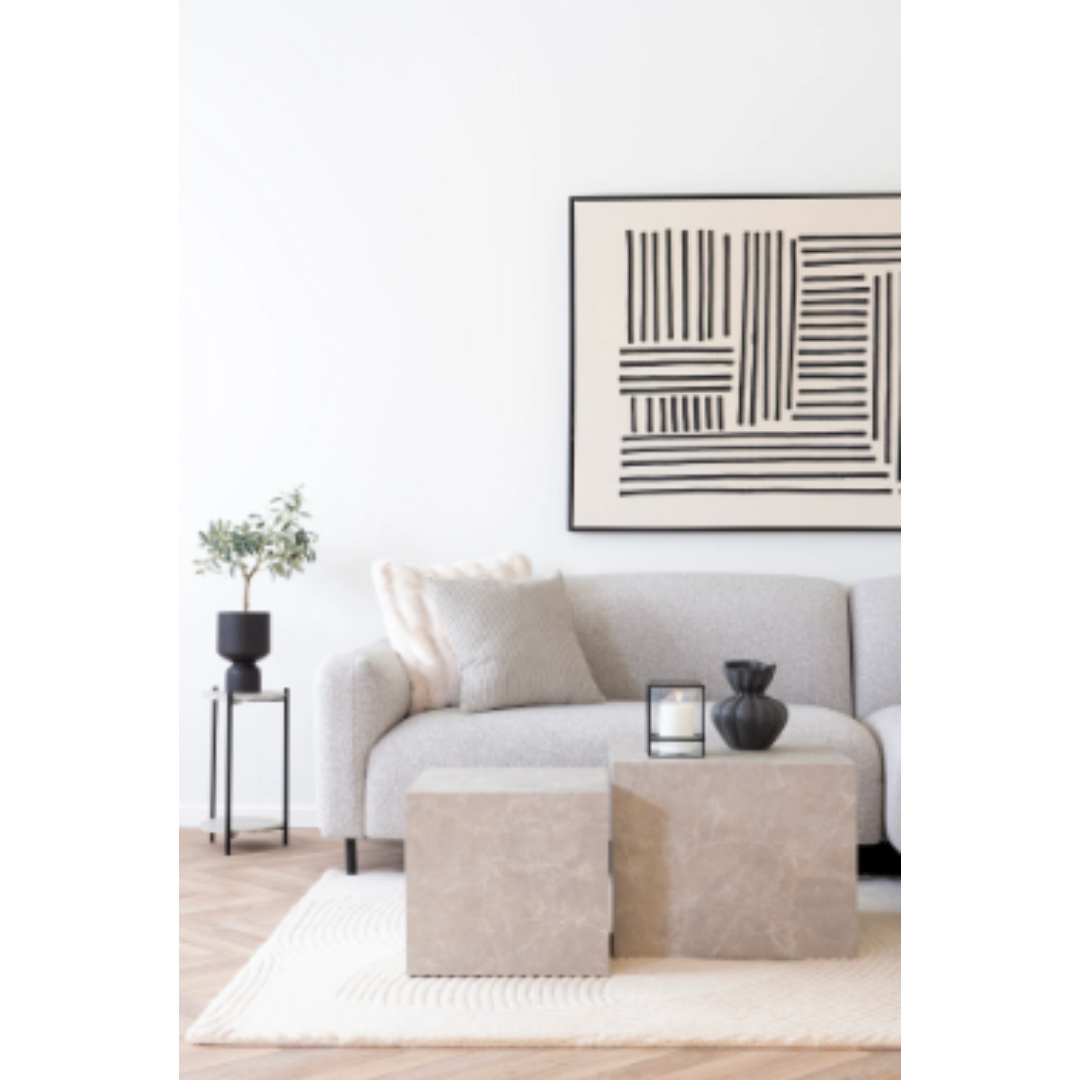 Coffee Table Set of 2 – Beige Prague