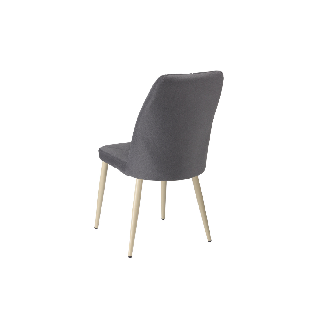 Chair – Dark Grey With Conic Cream Legs