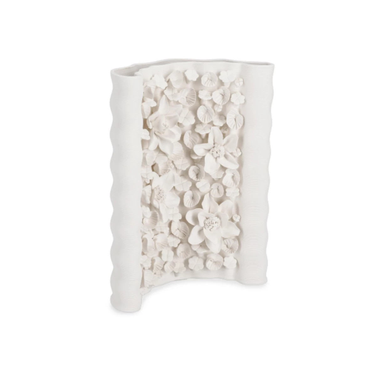 Ceramic Vase W20 x D10 x H30 cm - White image 1
