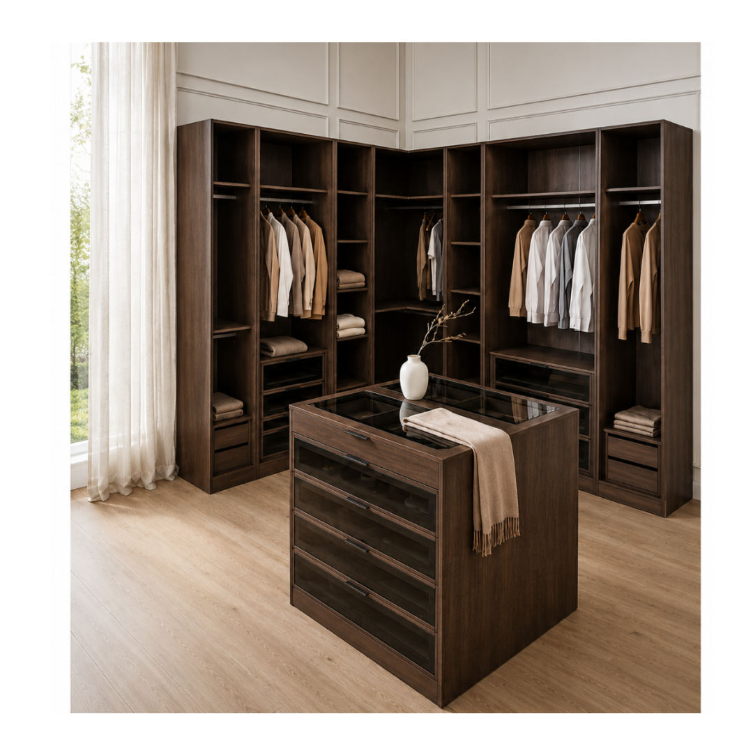 Corner Wardrobe – 2 Shelves & Hanging