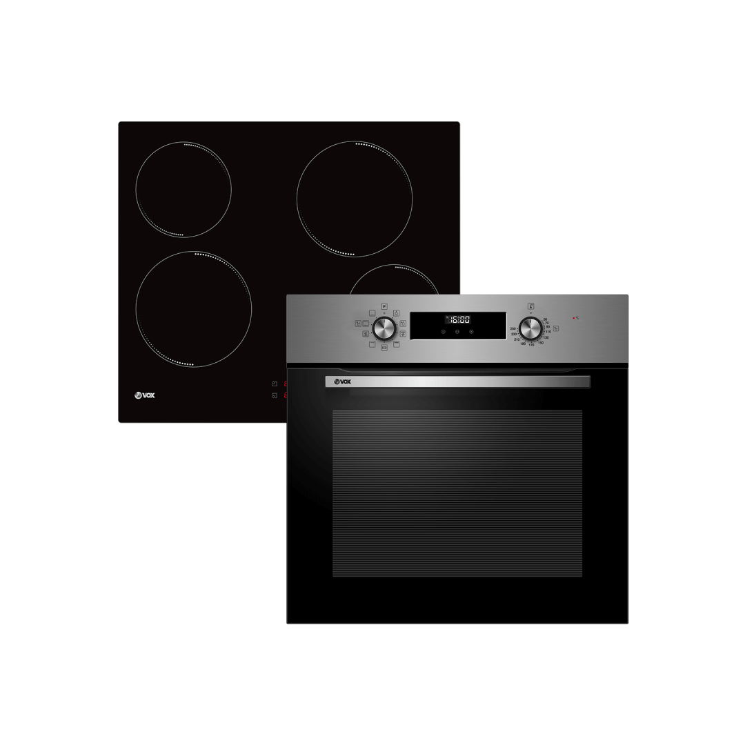 Built-In Set Hob + Oven 70L Vox