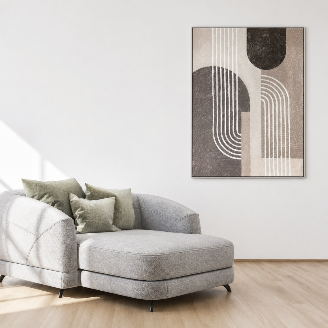 Grey Arches 1 Acrylic Painting - 90x120 cm