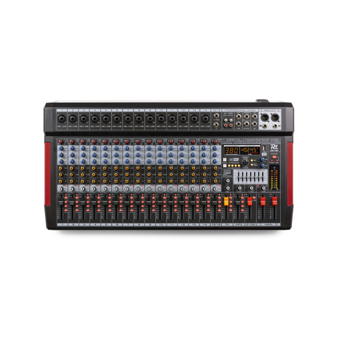 Professional Stage Audio Mixer with DSP & USB 16-Channel