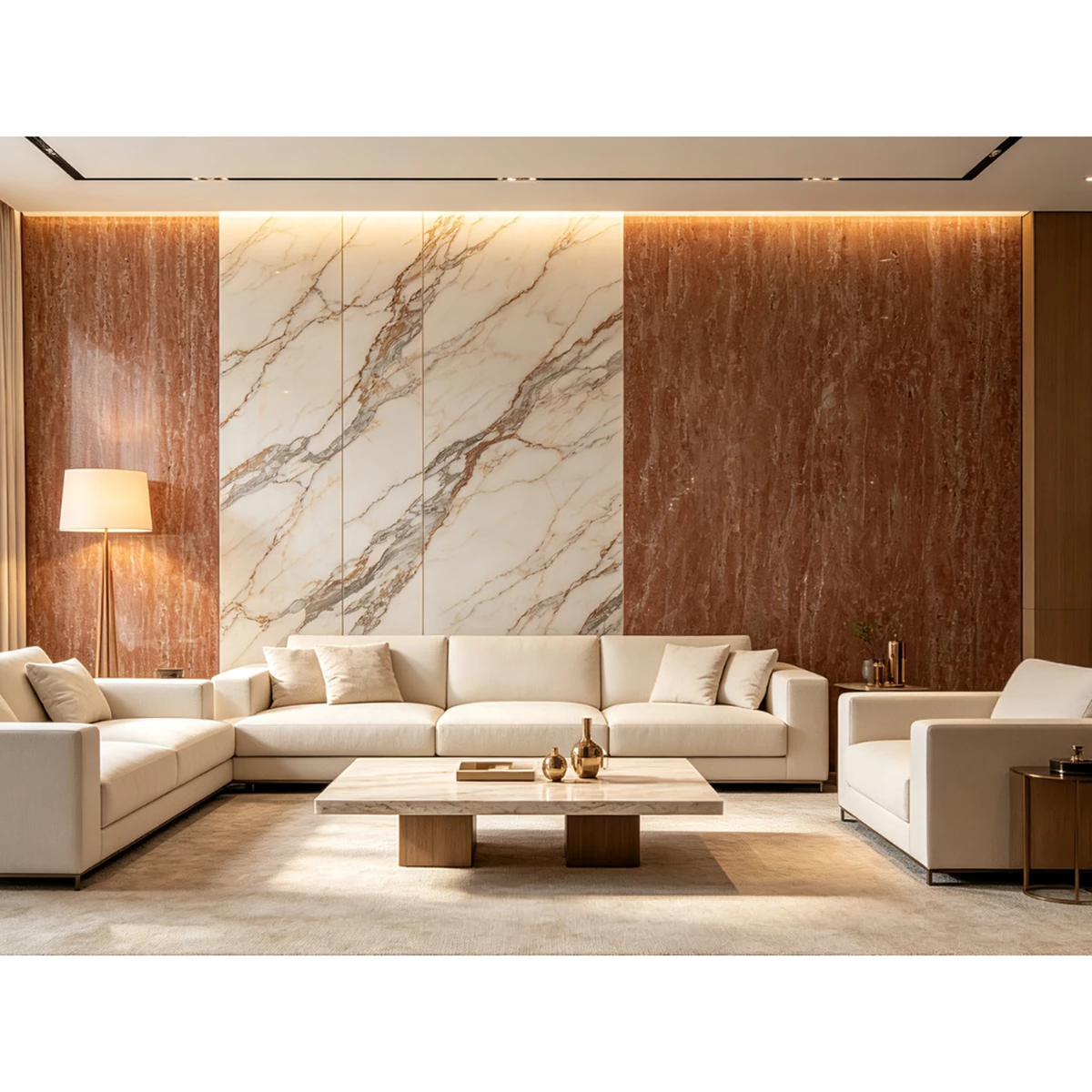 Decorative PVC - Brick Red Travertine Matte | VALÀ - Home & Contract