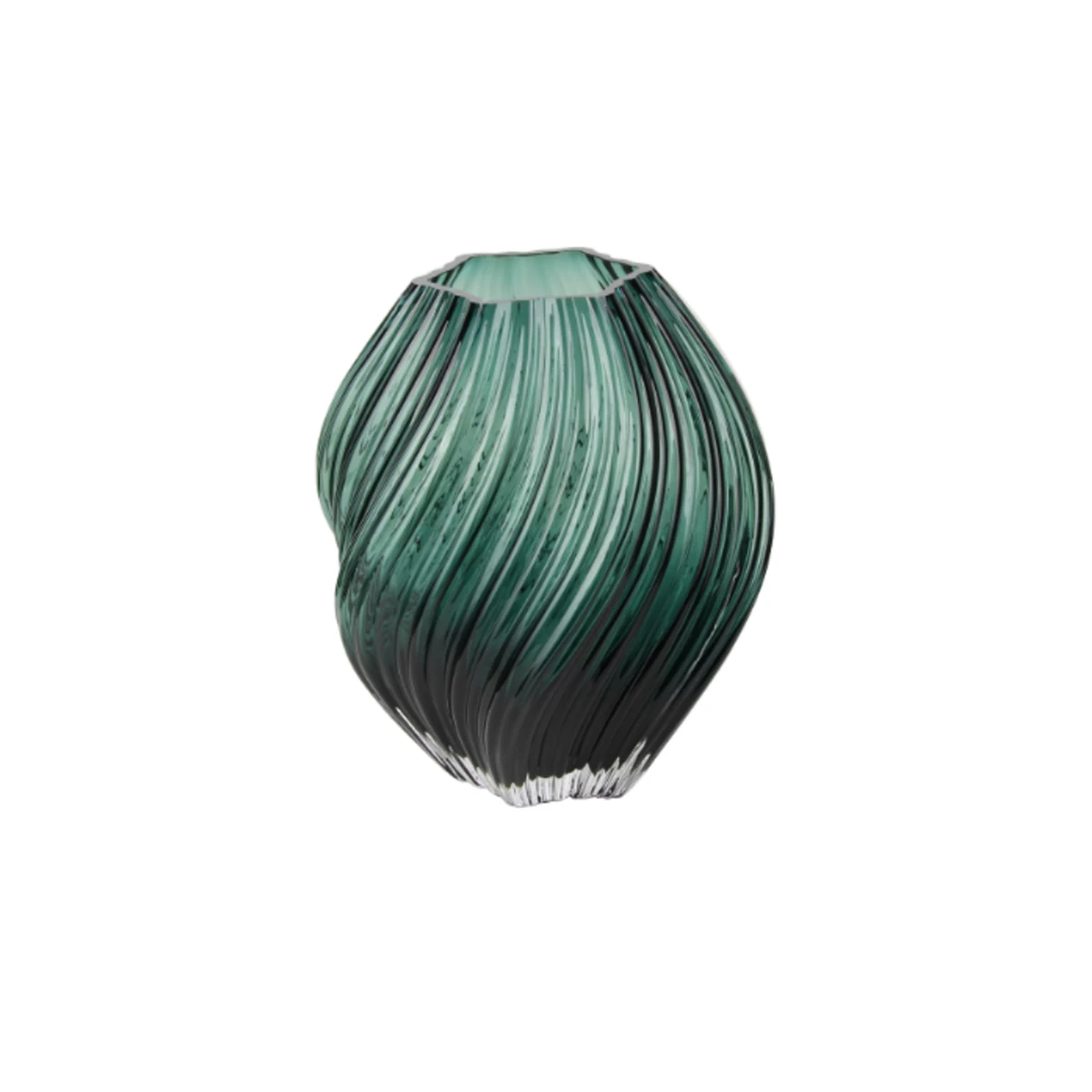 Vase – Mouth Blown Glass, Dark Green image 1
