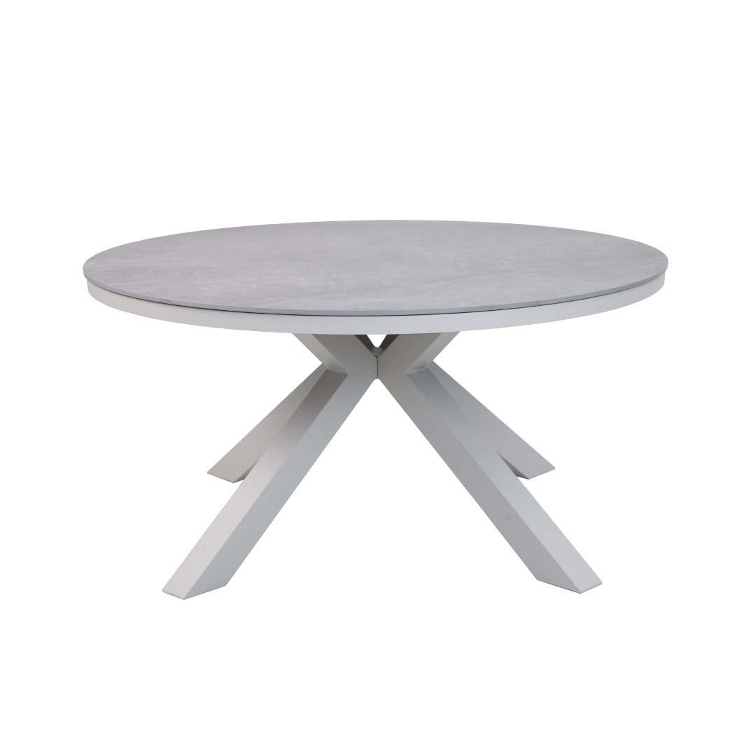 Dining Table Round in Aluminum  150x73 cm