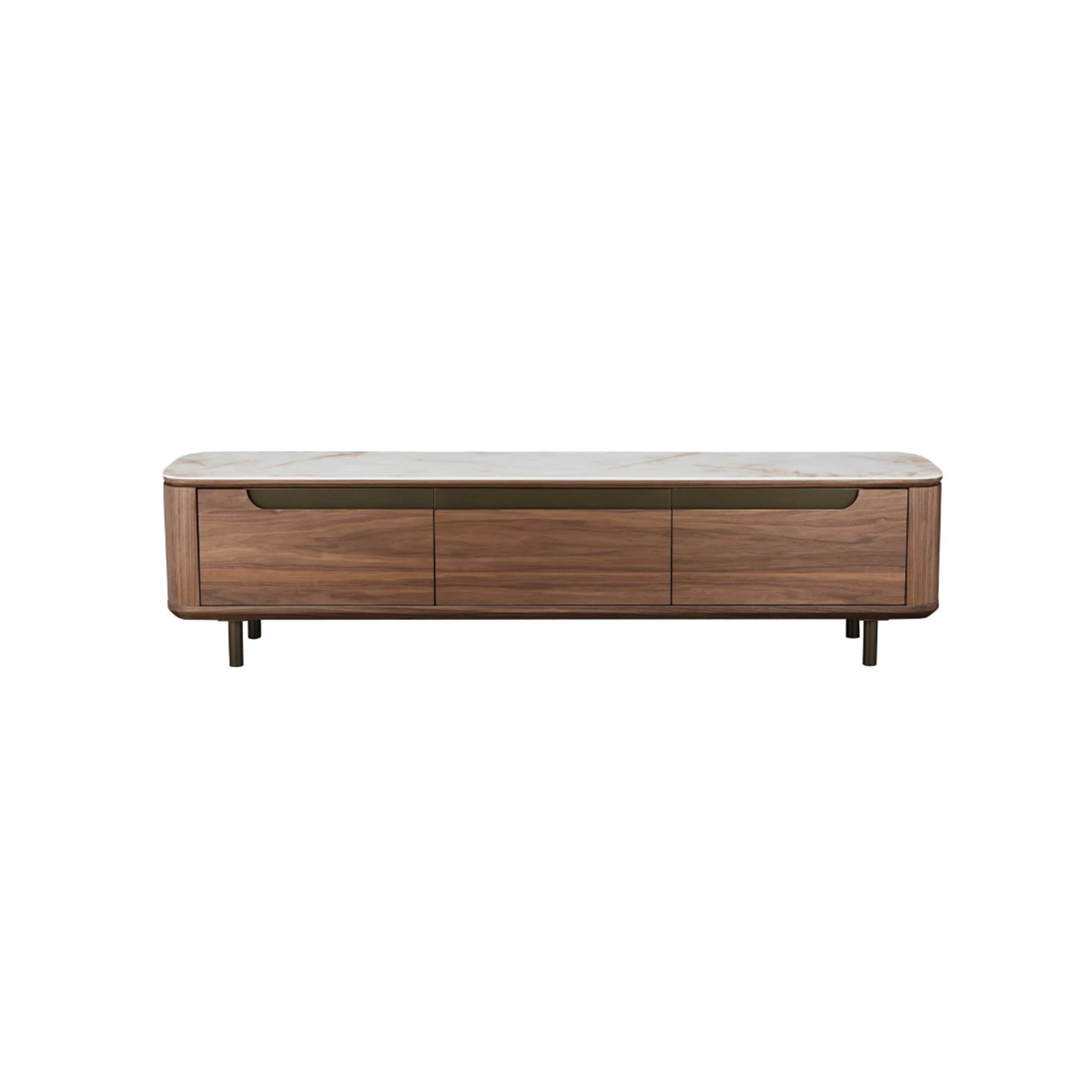 TV Unit - Ceramic Marble Top and Walnut image 1