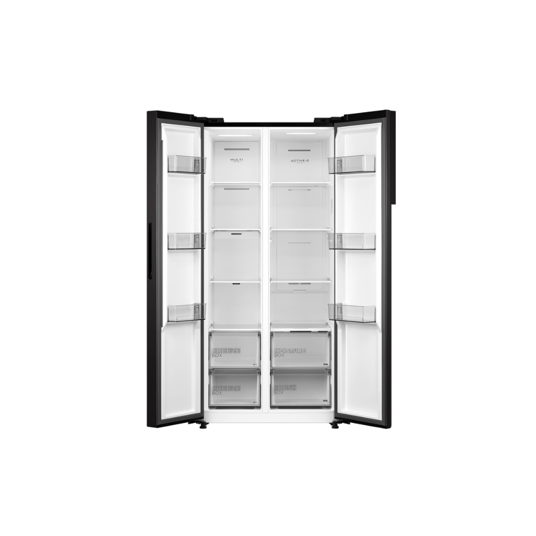 Midea American Style Fridge Freezer – Dark Inox 480L