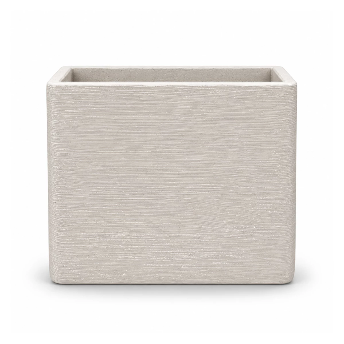 High Striped Vasar Planter Box - White image 1