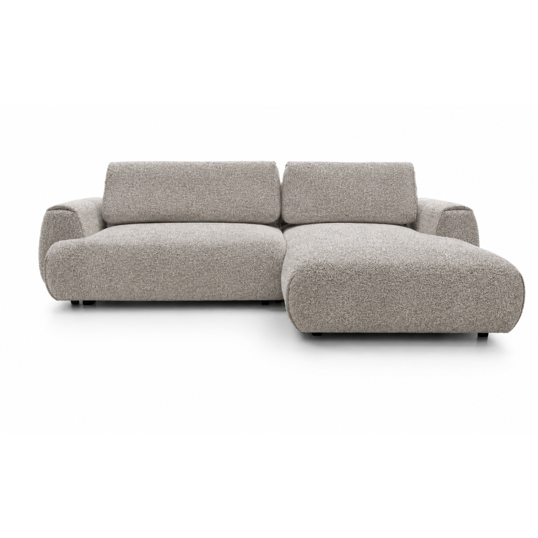 Corner Sofa Right with Sleeper – Light Grey