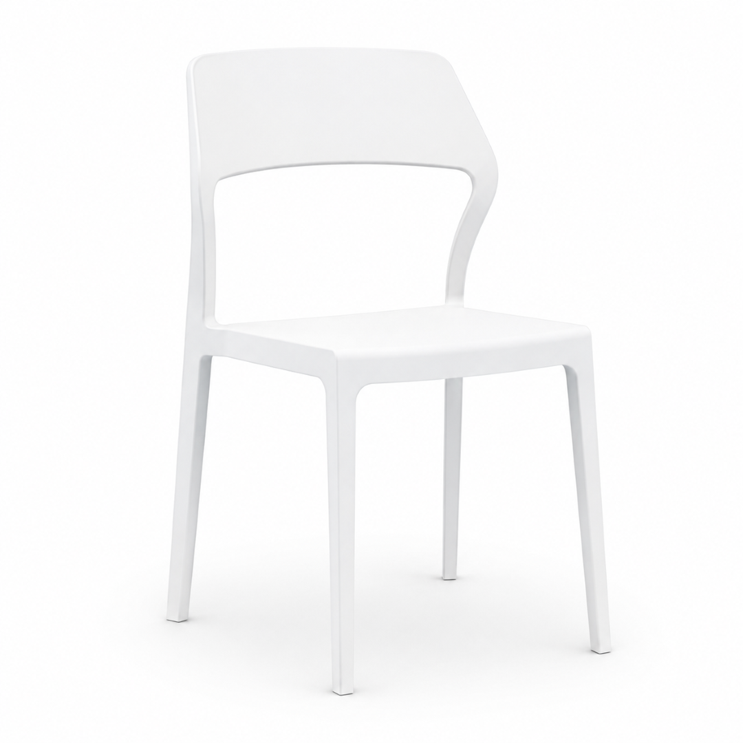 Modern Plastic Chair – White