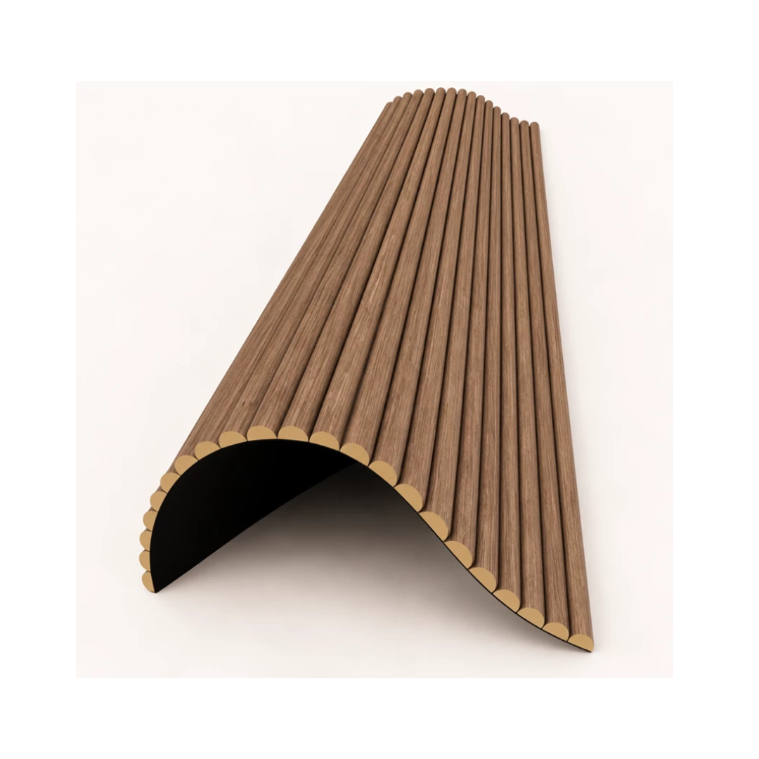 Flexible Wood Slat Acoustic Wall Panel 120 - Natural White Oak
