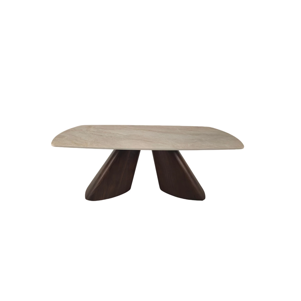Coffee Table – Matte Florence Beige/Black/Dark Brown Walnut image 1